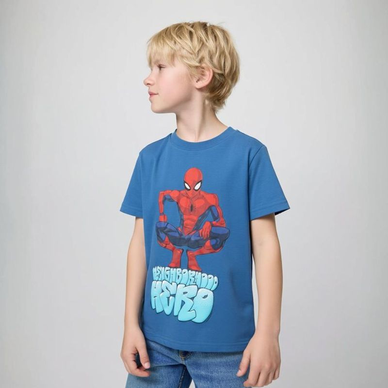 DISNEY - Camiseta Niño con Estampado Spiderman Manga corta Algodón Spider-man