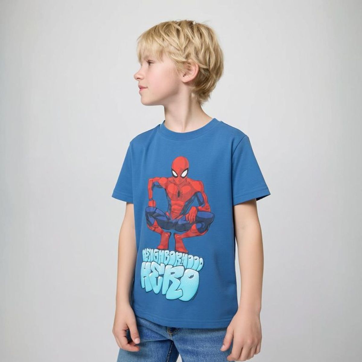 SPIDER MAN - Camiseta Niño con Estampado Spiderman Manga corta Algodón Spider-man