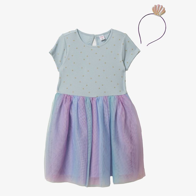 YAMP - Vestido Niña Con accesorio  Manga corta Yamp