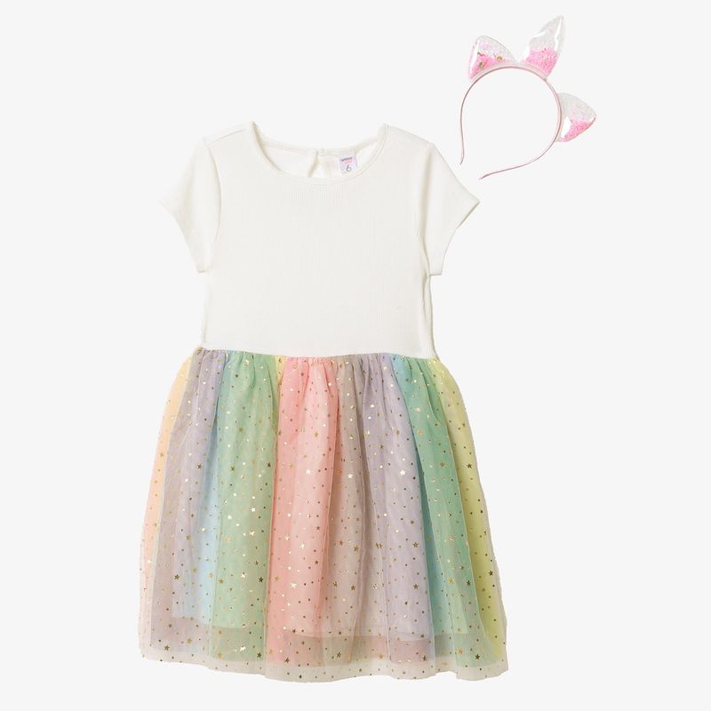 YAMP - Vestido Niña Con accesorio  Manga corta Yamp