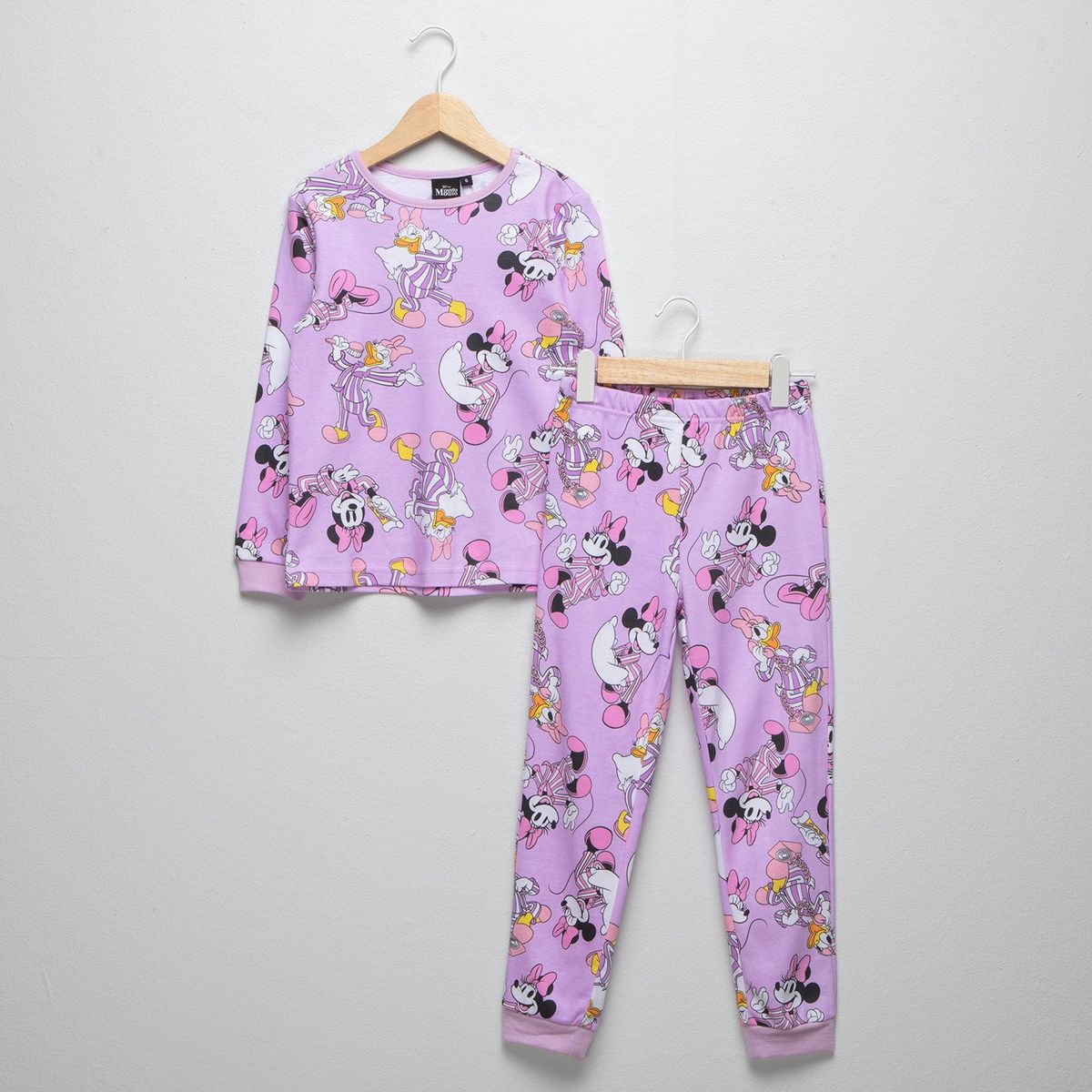 MINNIE - Pijama Cintura elásticada para Niña 2 piezas con Estampado Minnie Manga larga de Algodón