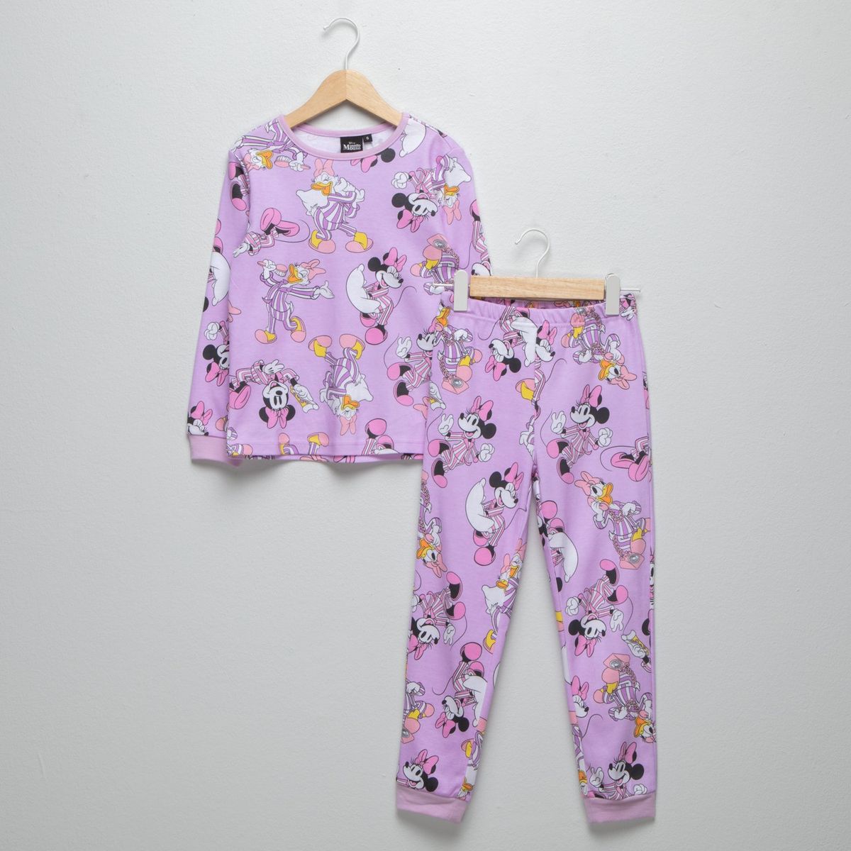 MINNIE - Pijama Cintura elásticada para Niña 2 piezas con Estampado Minnie Manga larga de Algodón