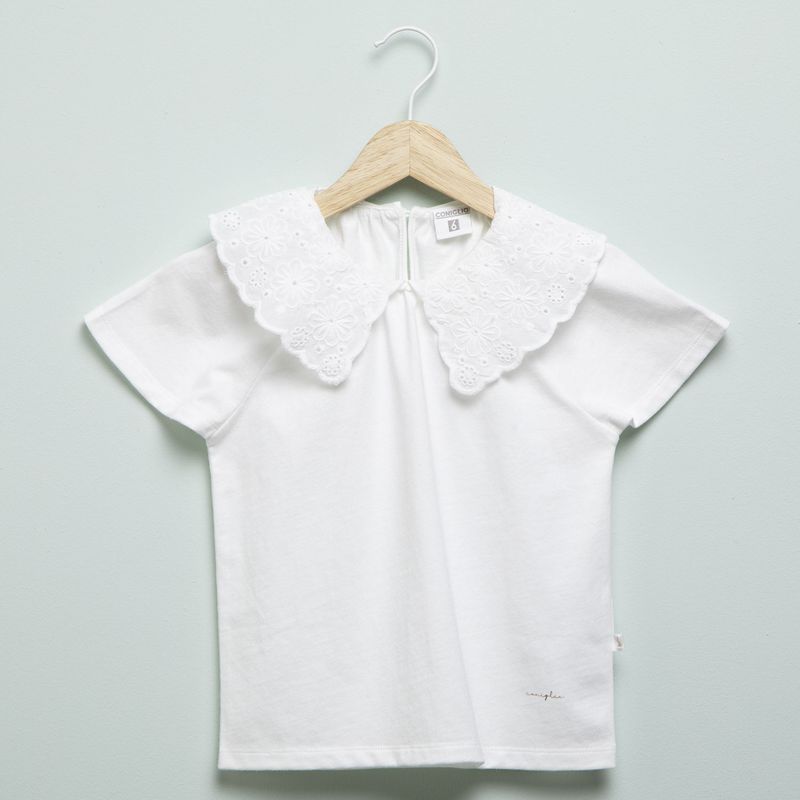 CONIGLIO - Camiseta Niña Boleros Manga corta Algodón Coniglio