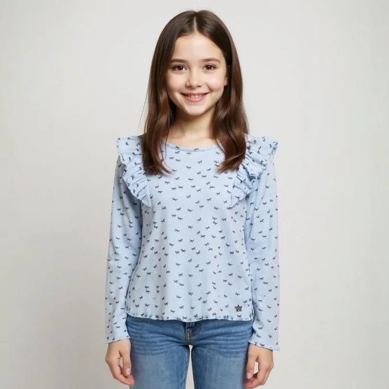 YAMP - Camiseta manga larga Niña Boleros Manga larga Algodón Yamp