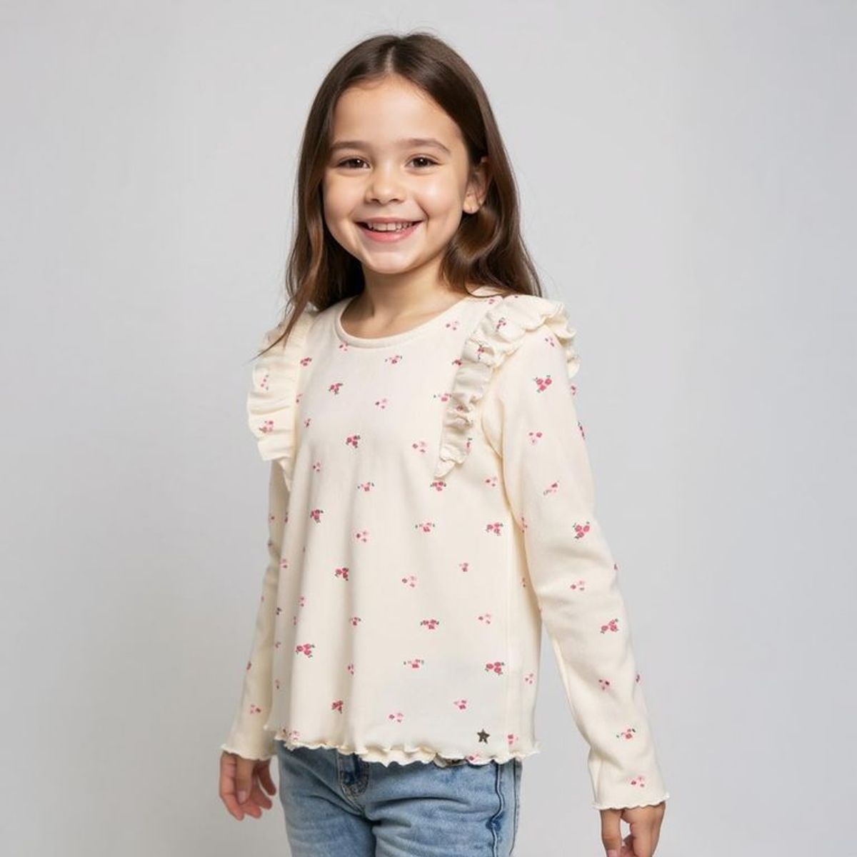 YAMP - Camiseta manga larga Niña Boleros Manga larga Algodón Yamp