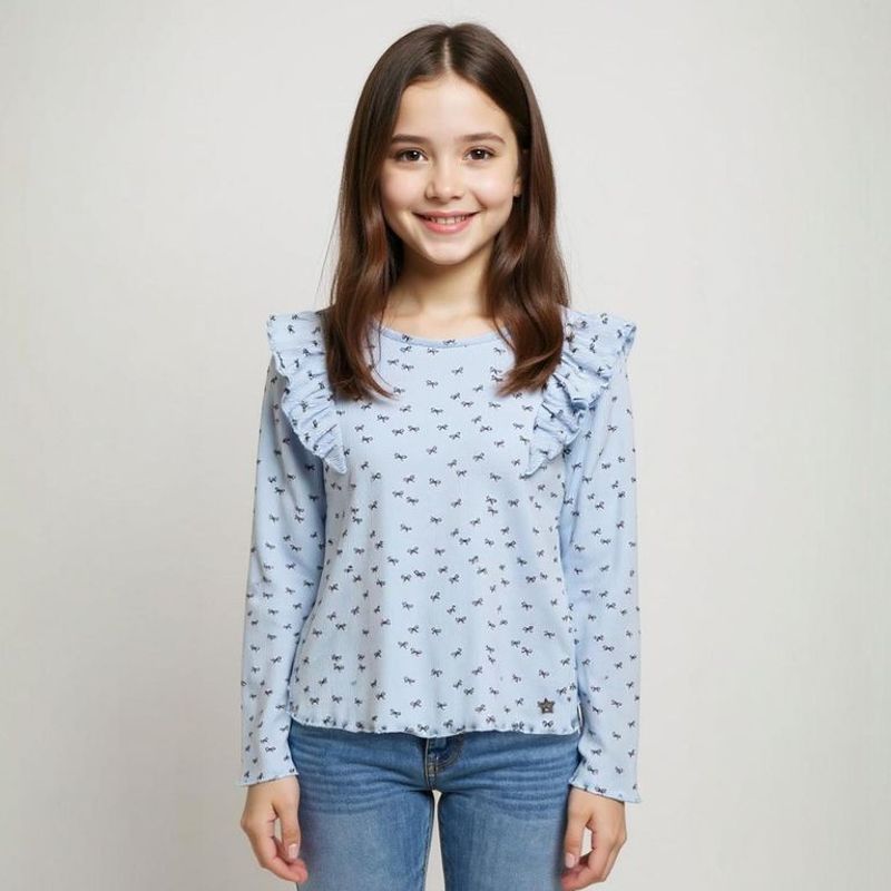 YAMP - Camiseta manga larga Niña Boleros Manga larga Algodón Yamp