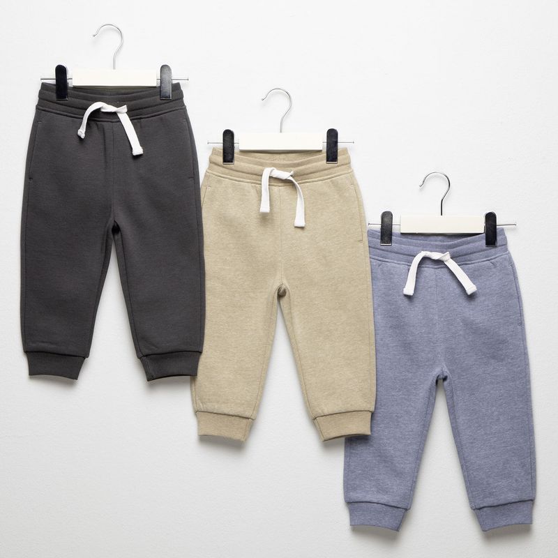 YAMP - Pantalones Bebé niño Pack de 3 unidades Cintura elásticada   Algodón Yamp