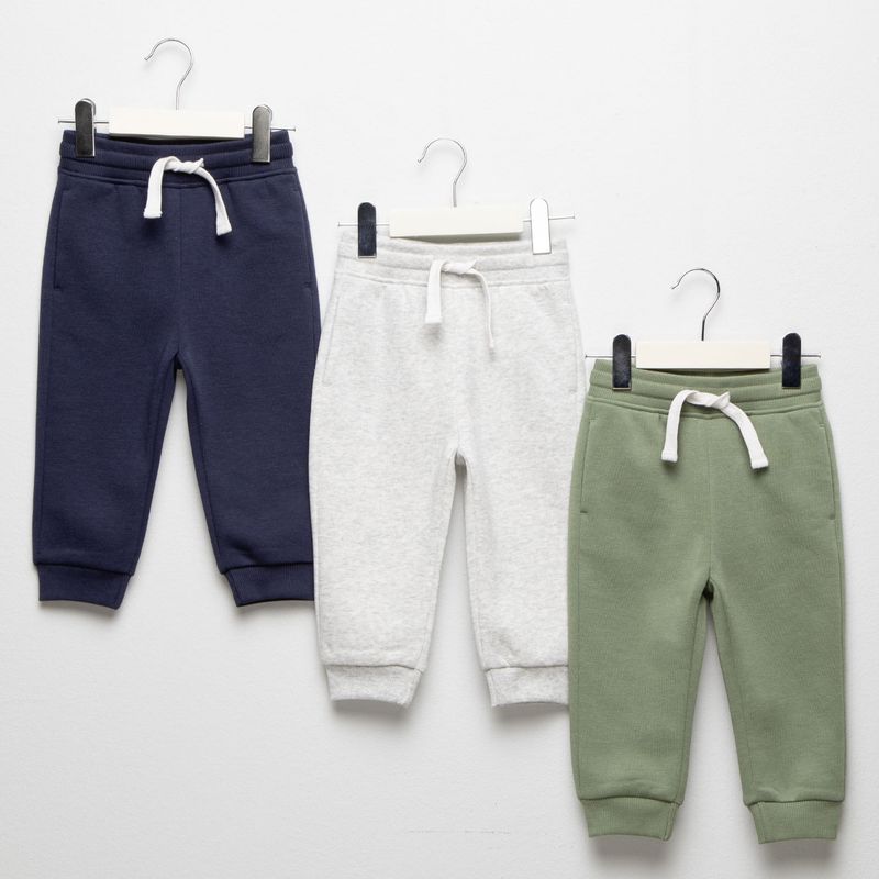 YAMP - Pantalones Bebé niño Pack de 3 unidades Cintura elásticada   Algodón Yamp