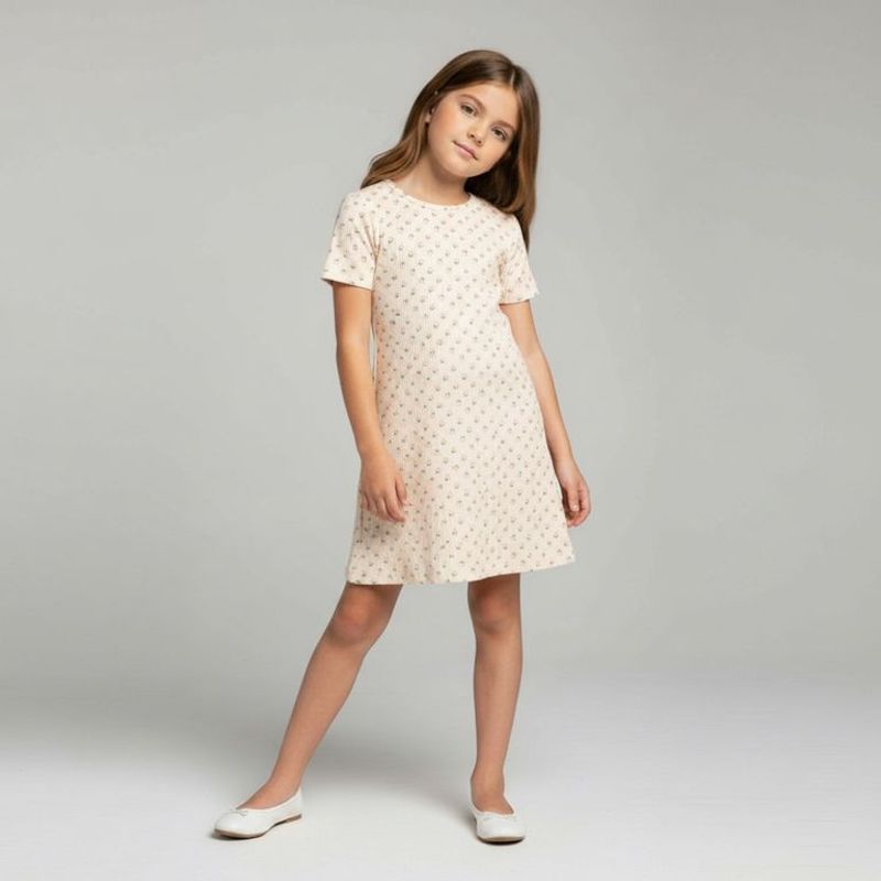 YAMP - Vestido Niña Manga corta Algodón Yamp
