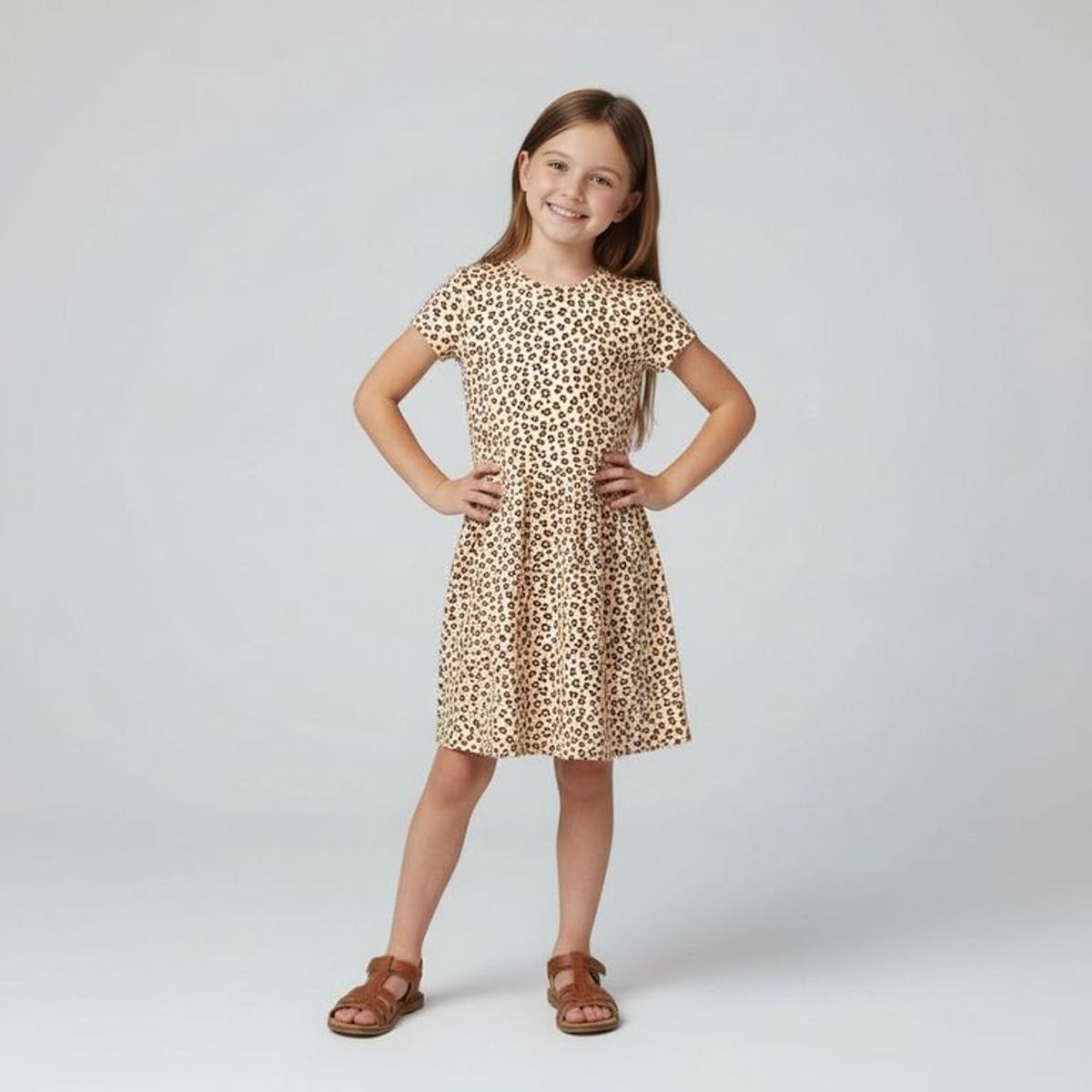 YAMP - Vestido Niña Manga corta Algodón Yamp