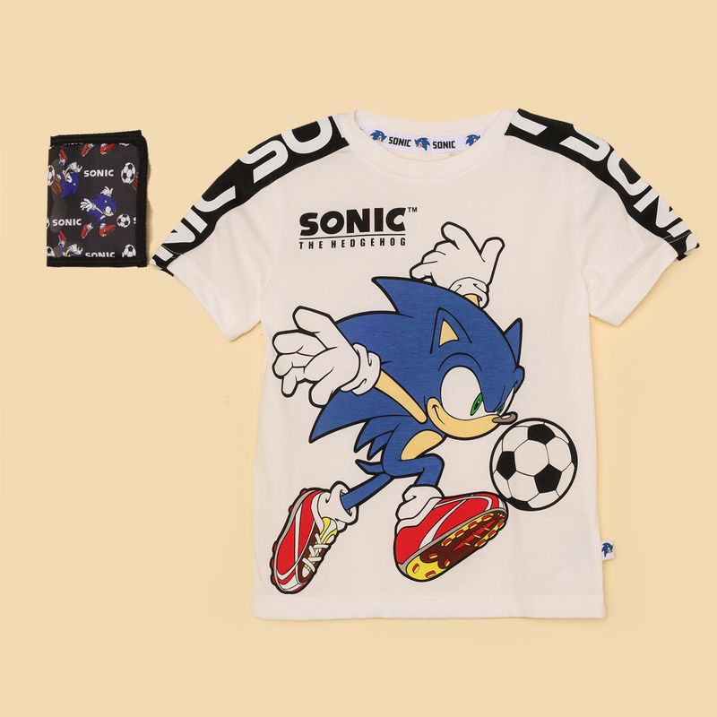  - Camiseta Niño con Estampado   Manga corta Algodón Sonic
