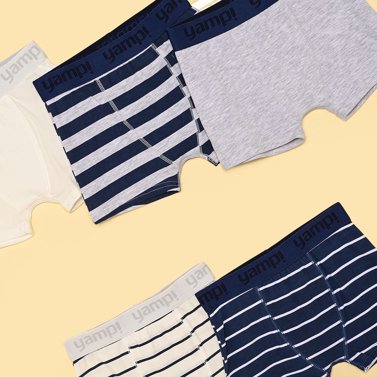 YAMP - Boxer Niño Pack de 5 unidades Cintura elásticada de Algodón Yamp