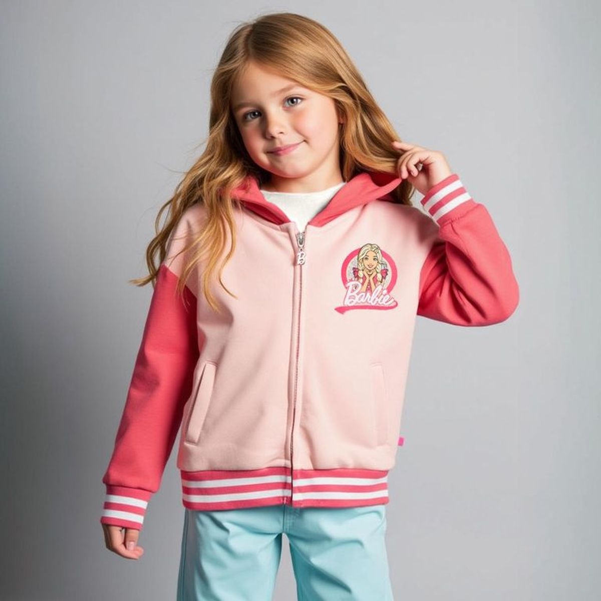 BARBIE - Saco Niña  con Estampado Con capucha Algodón Barbie