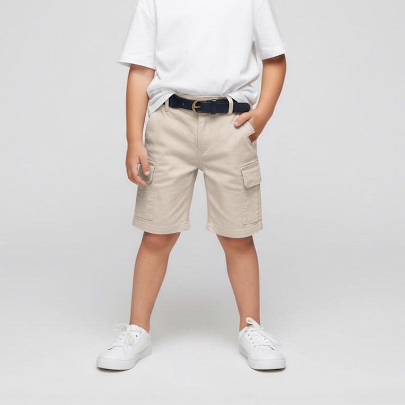 CONIGLIO - Bermuda Niño Con cinturón  Algodón Coniglio