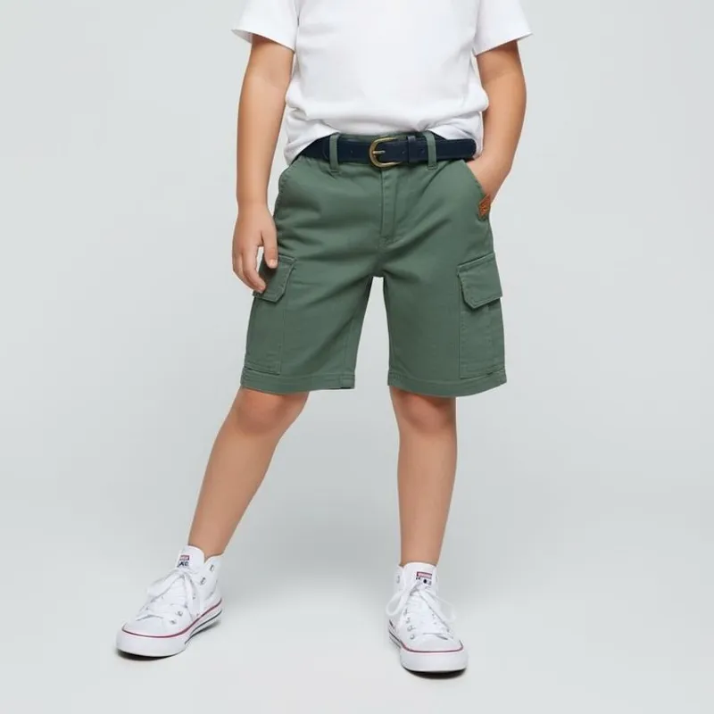 CONIGLIO - Bermuda Niño Con cinturón  Algodón Coniglio