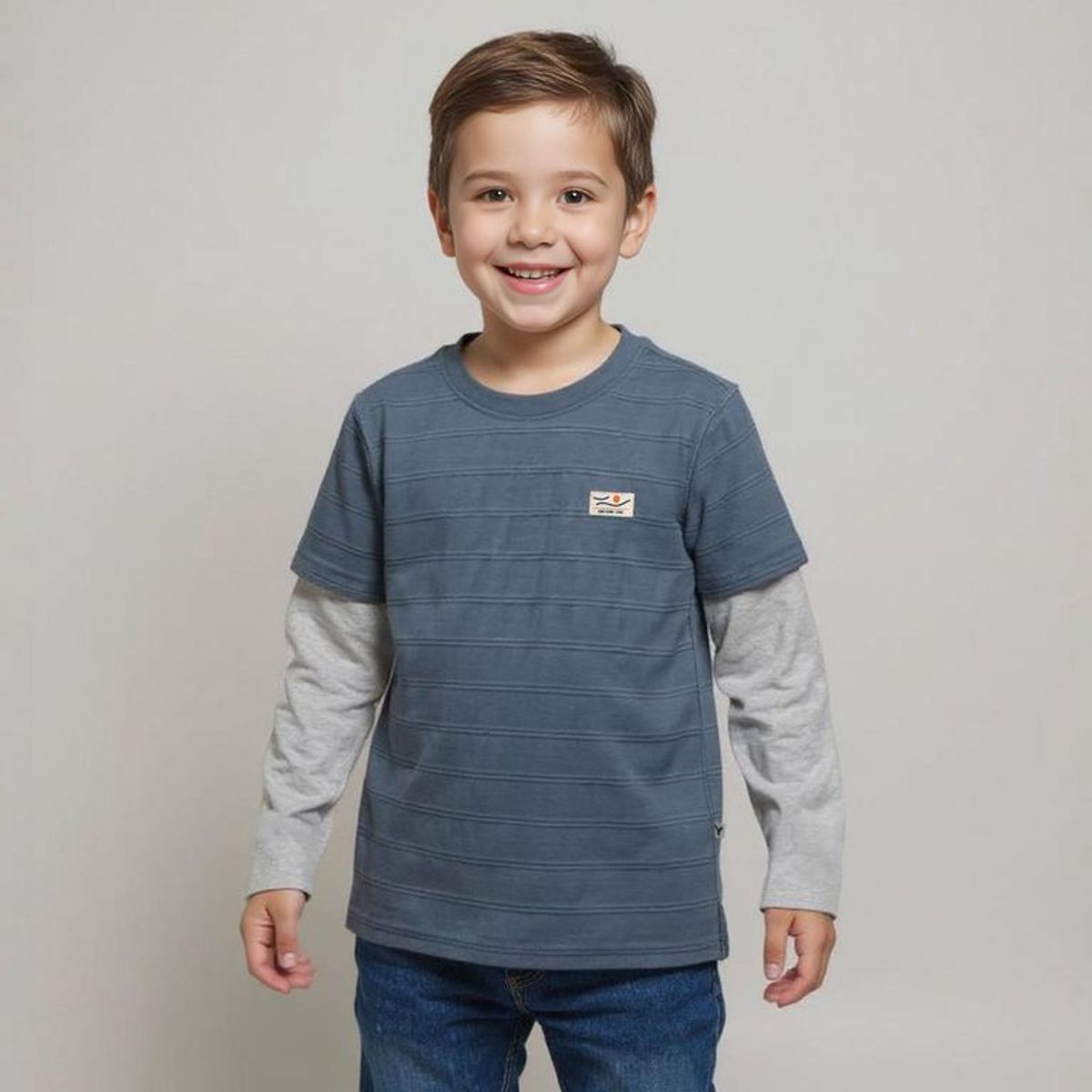 YAMP - Camiseta manga larga Niño Manga larga Algodón Yamp