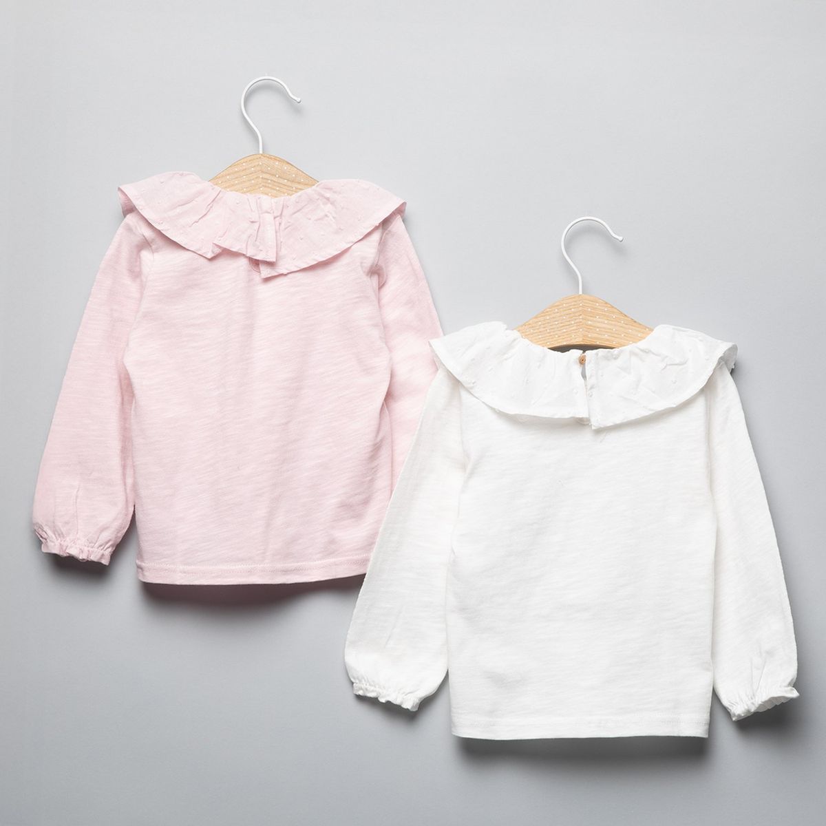 YAMP - Camiseta manga larga para Bebé niña Pack de 2 unidades Manga larga de Algodón Yamp