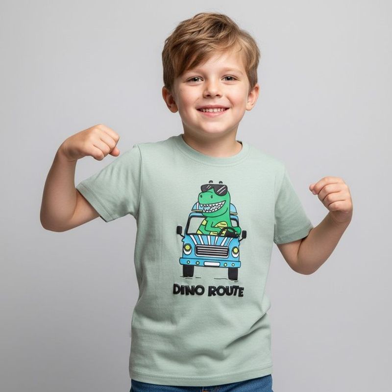 YAMP - Camiseta Niño con Estampado Manga corta Algodón Yamp