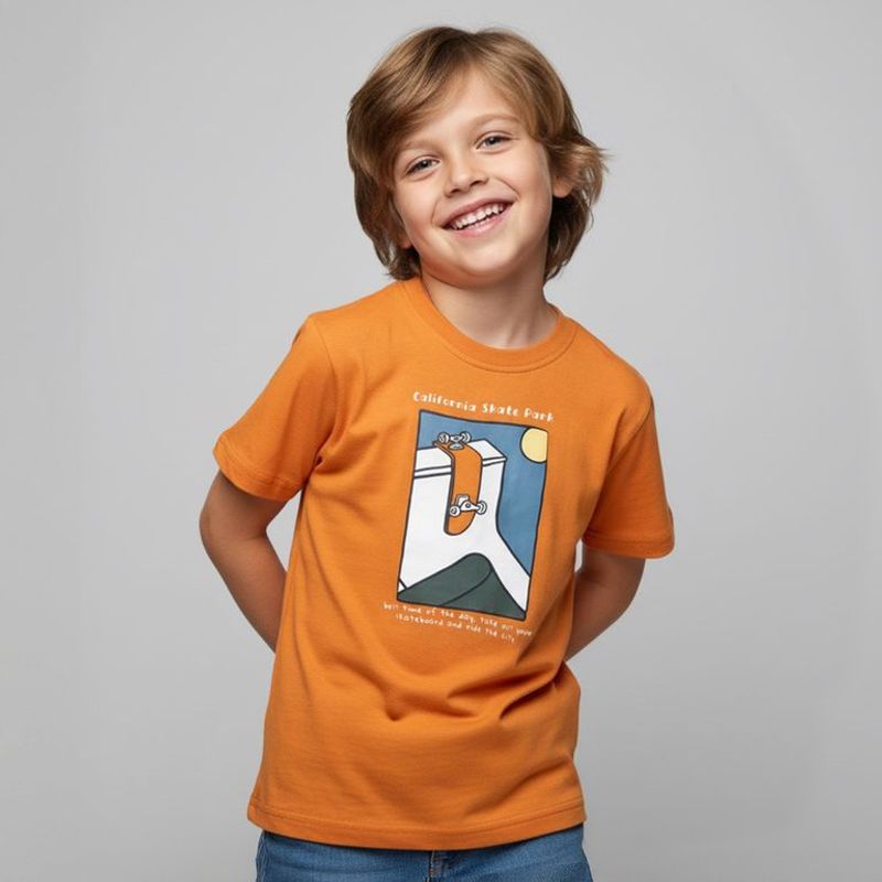 YAMP - Camiseta Niño con Estampado Manga corta Algodón Yamp