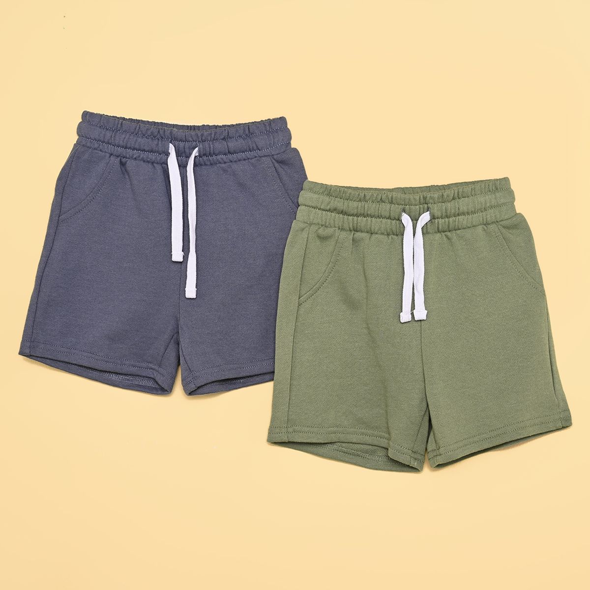 YAMP - Shorts Bebé niño Pack de 2 unidades Cintura elásticada  Algodón Yamp