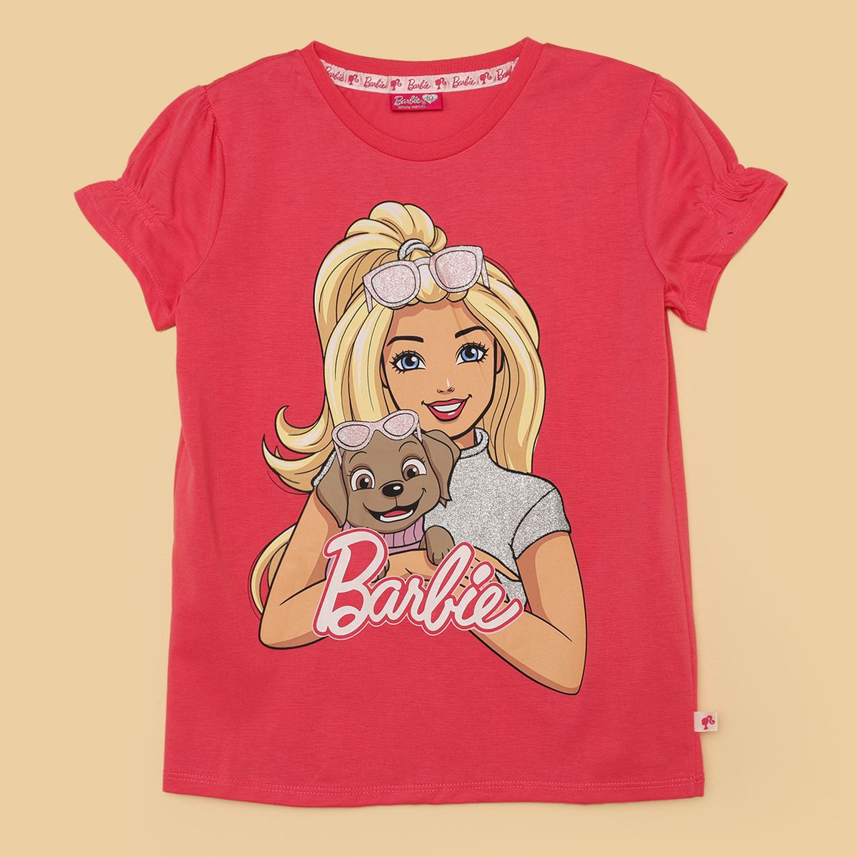 BARBIE - Camiseta para Niña Manga corta de Algodón Barbie