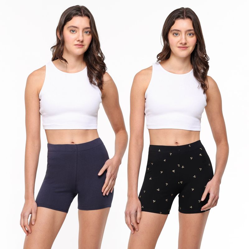 ELV - Shorts Niña Pack de 2 unidades con Cintura elásticada Algodón ELV