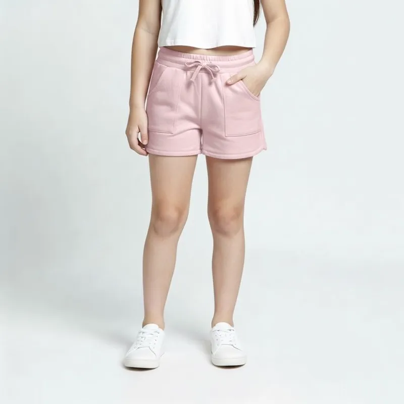 YAMP - Short para Niña Cintura elásticada de Algodón Yamp