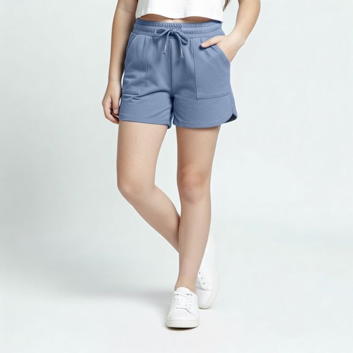 YAMP - Short para Niña Cintura elásticada de Algodón Yamp