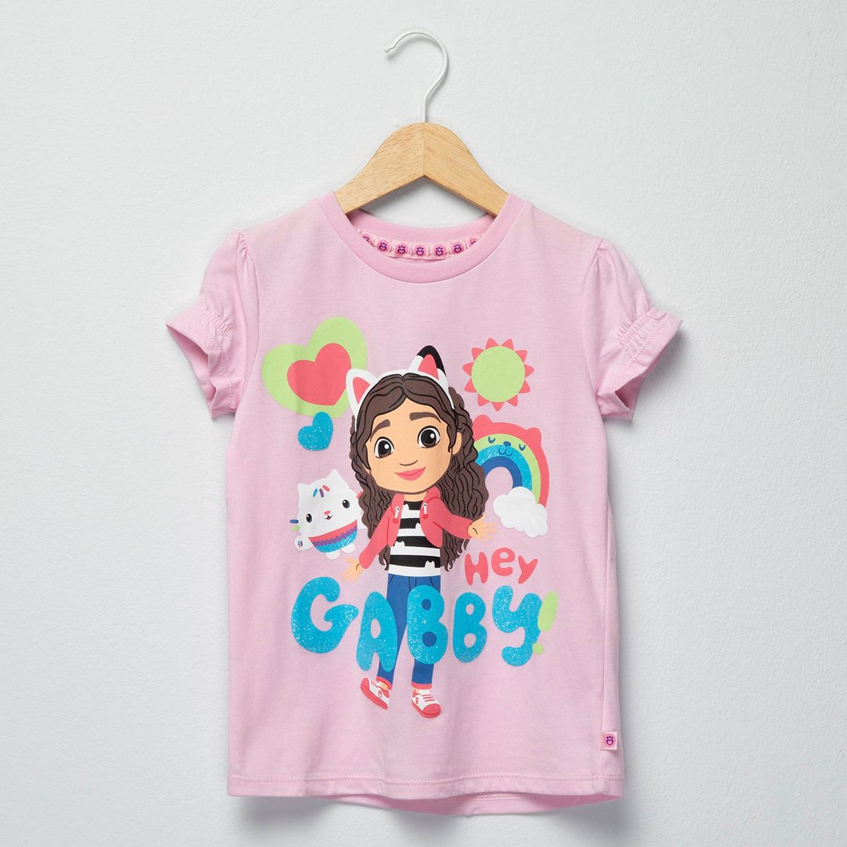 GABBYS DOLLHOUSE - Camisetas Niña Pack de 3 unidades con Estampado   Manga corta Algodón Gabby'S Doll House