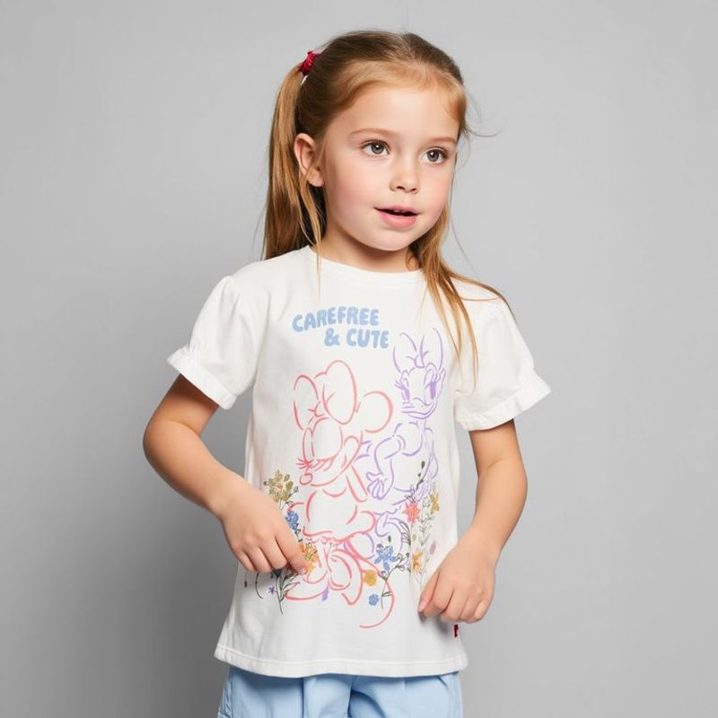 MINNIE - Camiseta Niña con Estampado Minnie Algodón Minnie