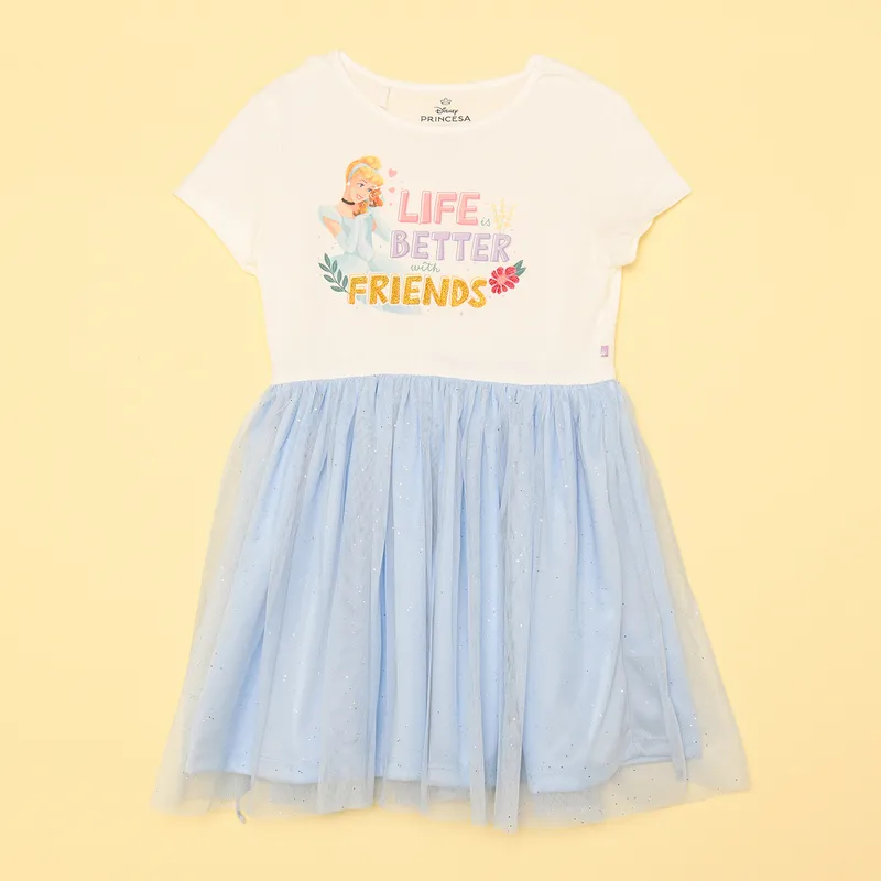 PRINCESS - Vestido Niña Princesas Manga corta Princess