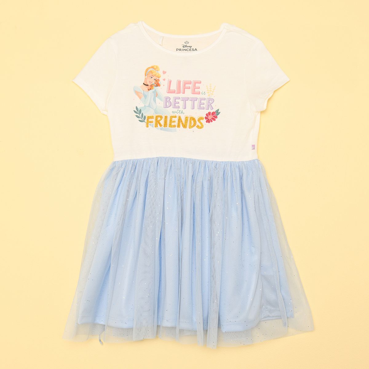 PRINCESS - Vestido Niña Princesas Manga corta Princess