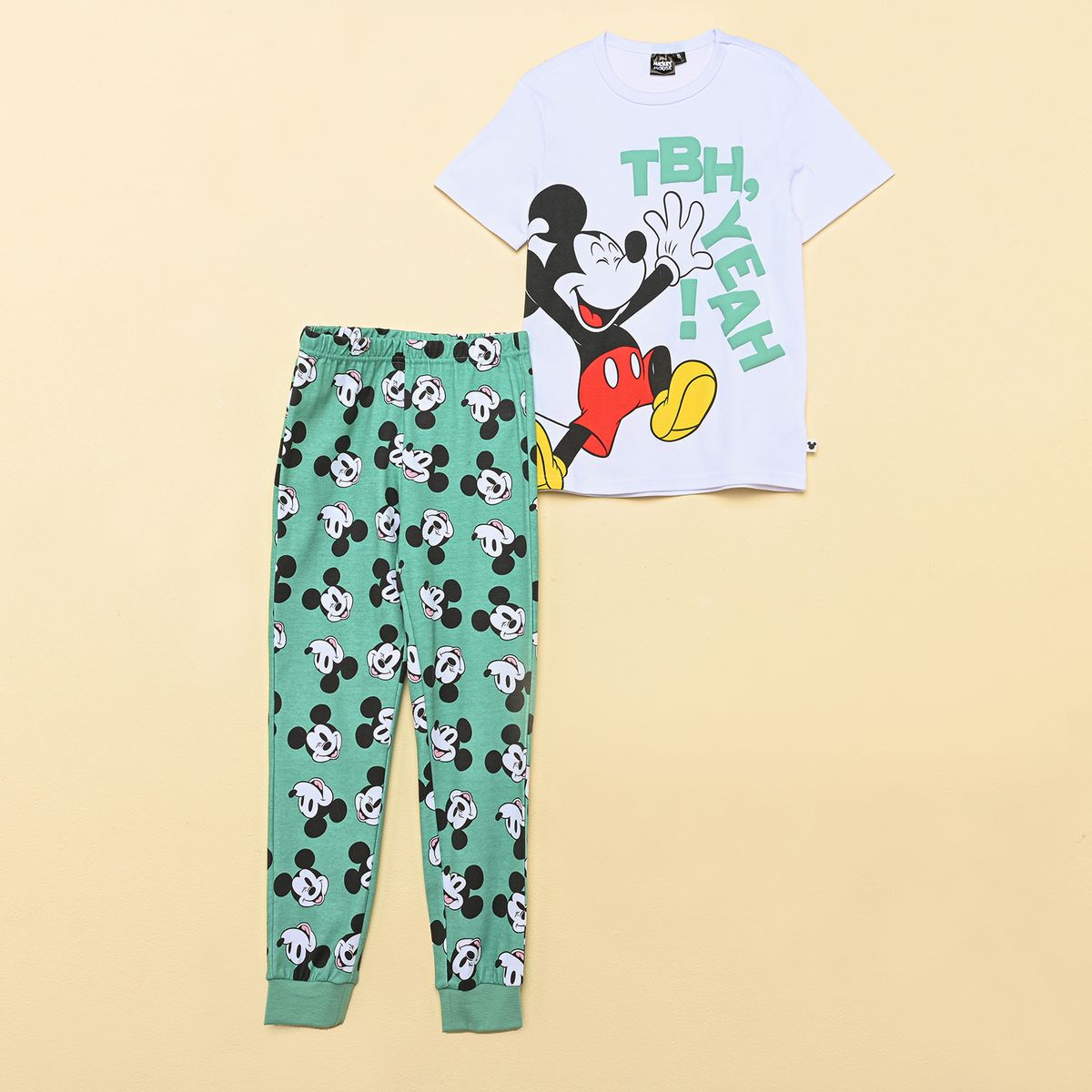 STD CHARACTERS - Pijama Cintura elásticada para Niño 2 piezas Mickey de Algodón STD Characters 