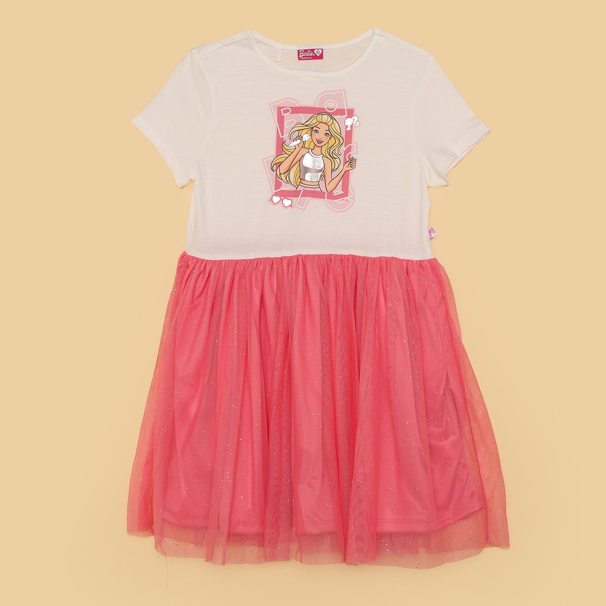 BARBIE - Vestido Niña Manga corta Barbie