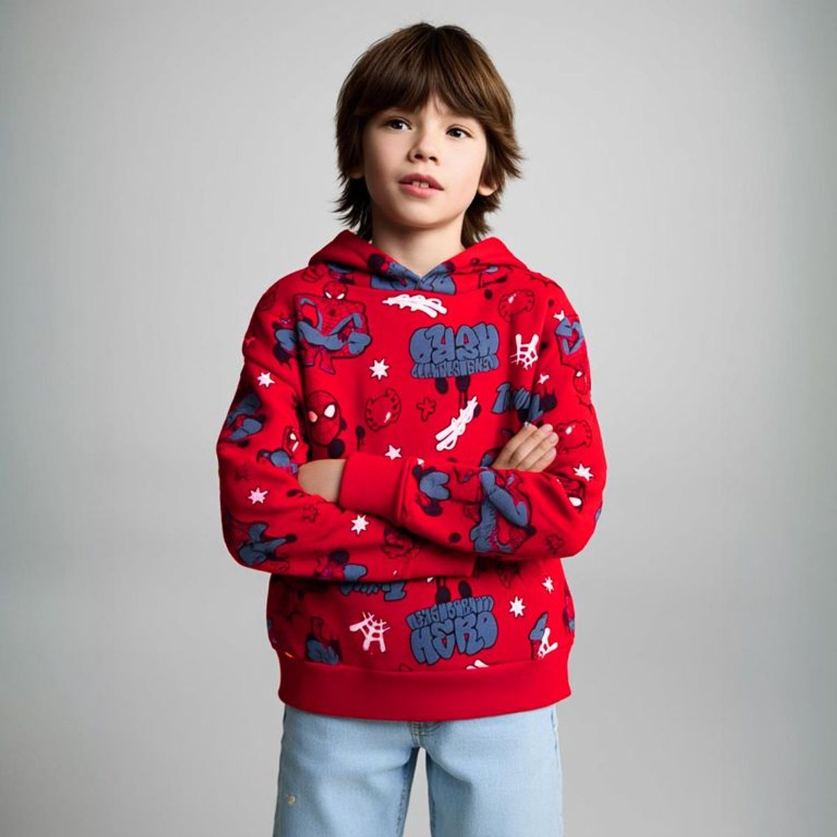 DISNEY - Saco Niño  con Estampado Con capucha Spiderman Algodón Spider-man