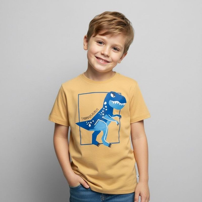 YAMP - Camiseta para Niño con Estampado Manga corta de Algodón Yamp