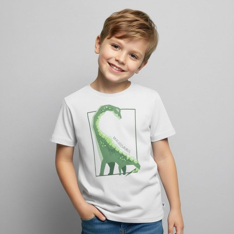 YAMP - Camiseta para Niño con Estampado Manga corta de Algodón Yamp