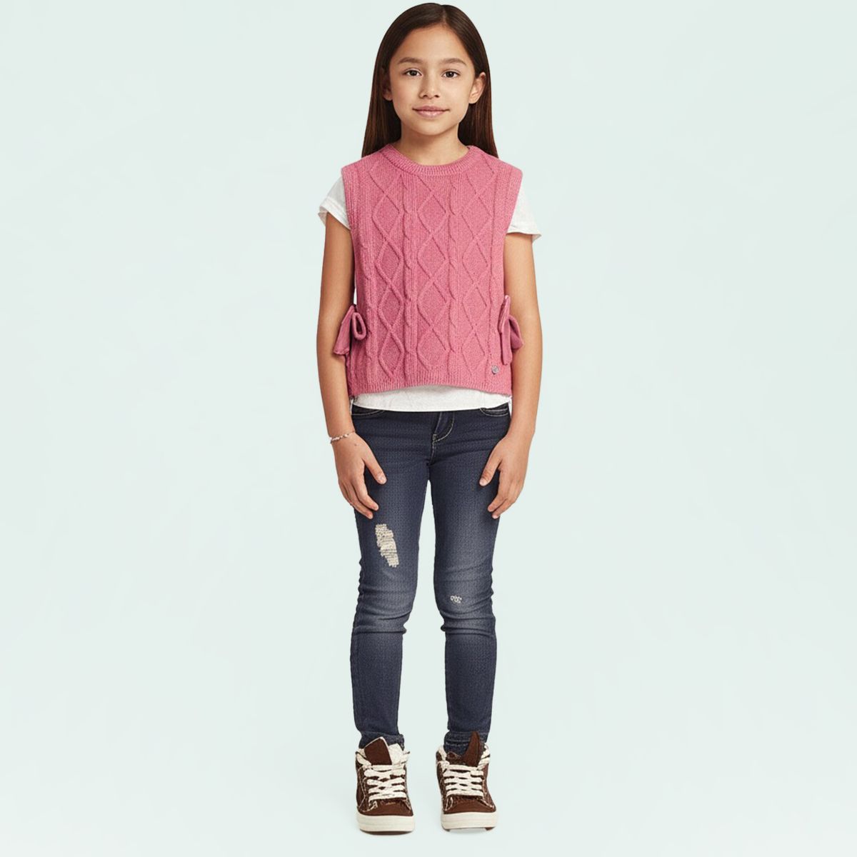 YAMP - Chaleco Niña  Trenzado Yamp