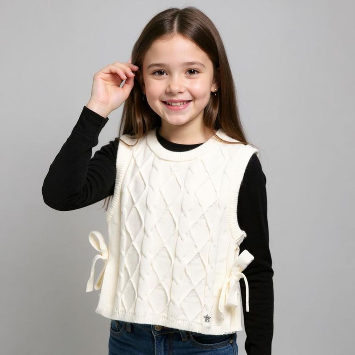 YAMP - Chaleco Niña  Trenzado Yamp