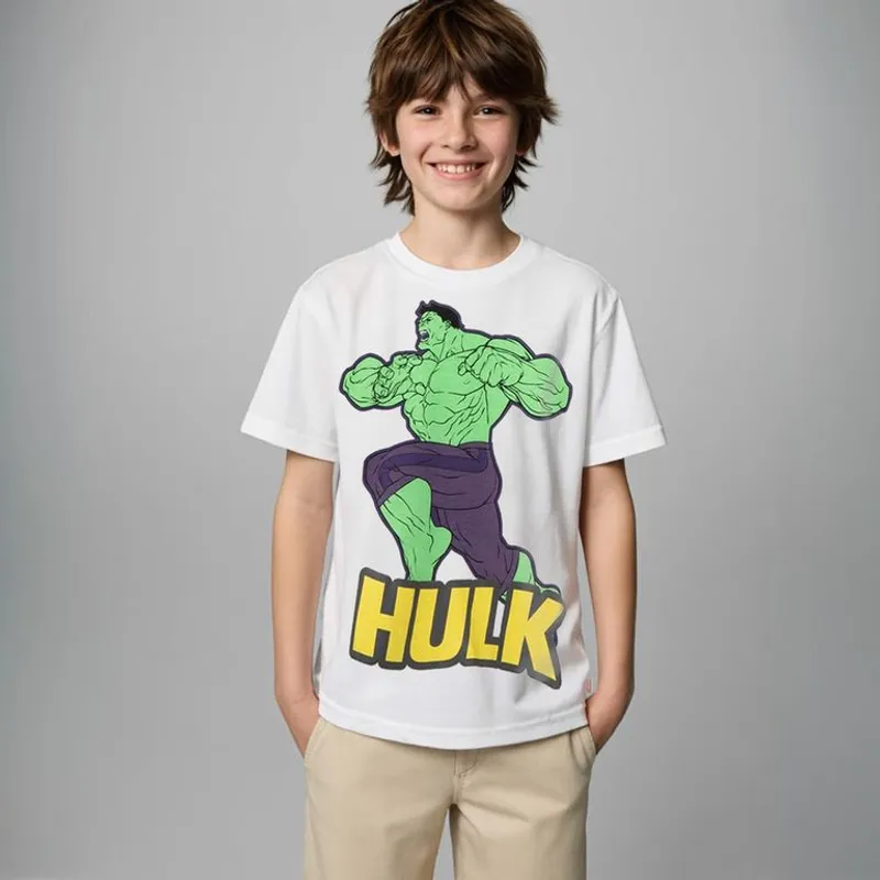 DISNEY - Camiseta Niño con Estampado Avengers Manga corta Algodón Avengers