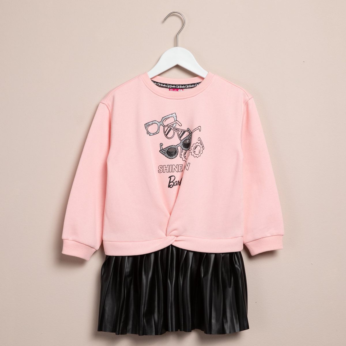 BARBIE - Vestido Niña  con Estampado Manga larga Algodón Barbie