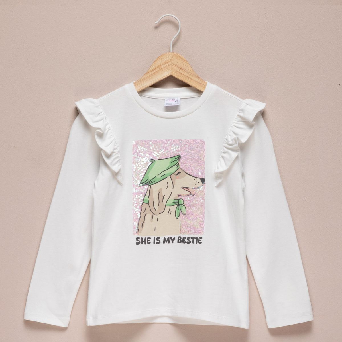 YAMP - Camiseta Niña con Estampado Manga larga Algodón Yamp