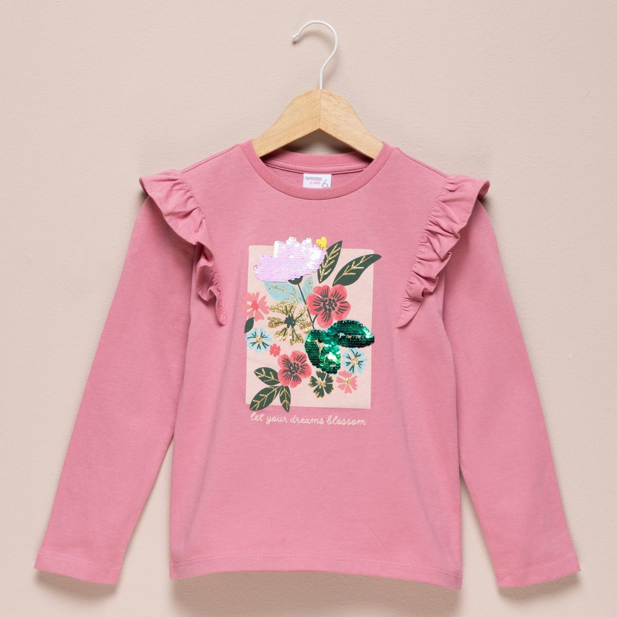 YAMP - Camiseta Niña con Estampado Manga larga Algodón Yamp