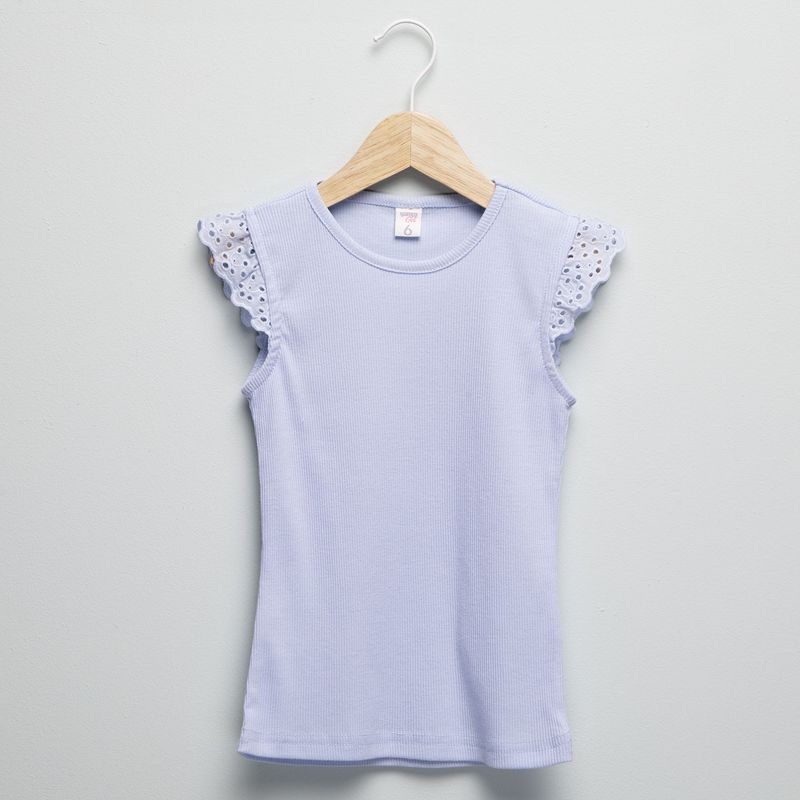 YAMP - Camiseta Niña  con Ojalillo  Algodón Yamp