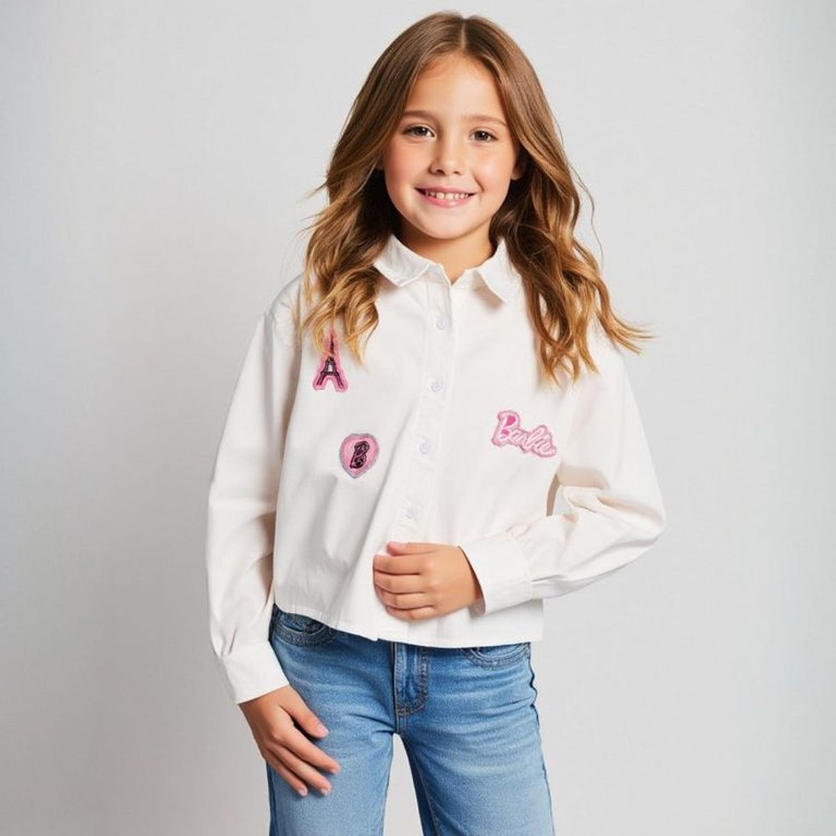 BARBIE - Blusa Niña Manga larga Algodón Barbie