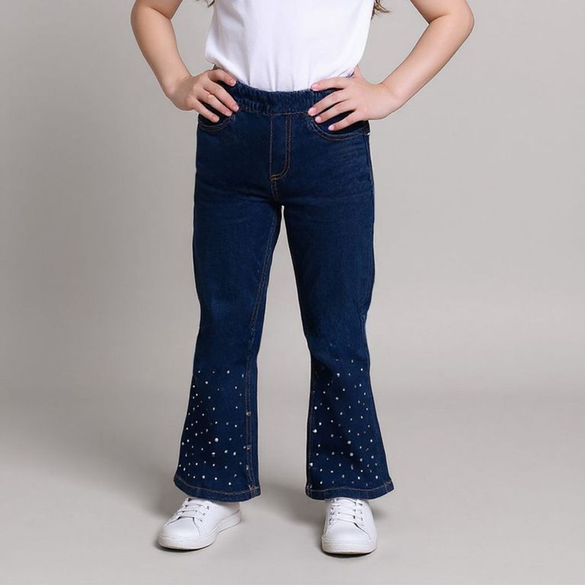 YAMP - Jean Niña Cintura elásticada Algodón Yamp