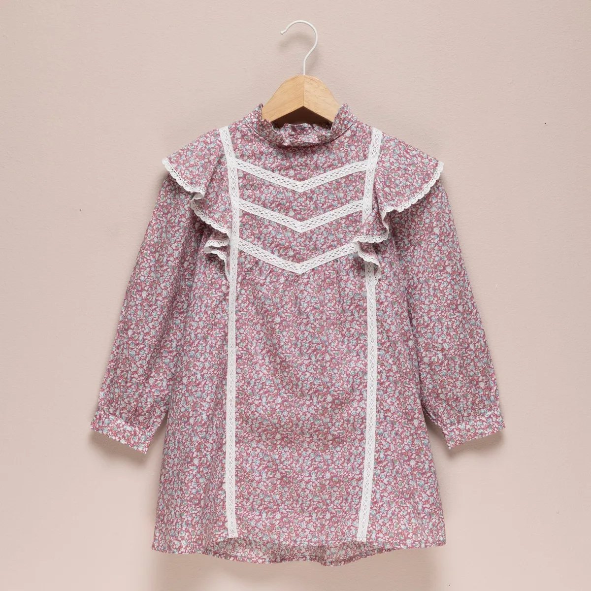 CONIGLIO - Vestido Niña  Flores Manga larga Algodón Coniglio