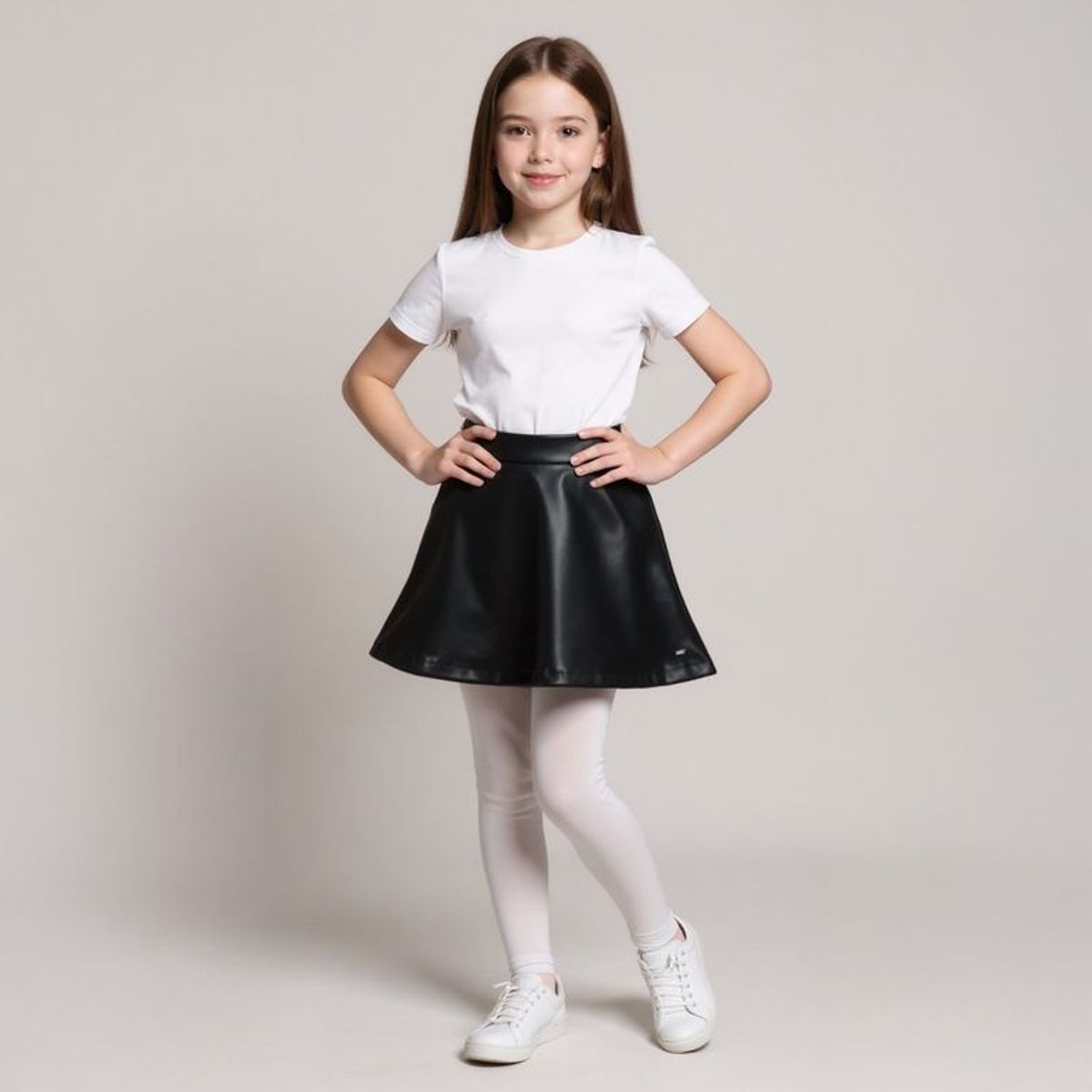 YAMP - Falda Niña  Efecto cuero Yamp