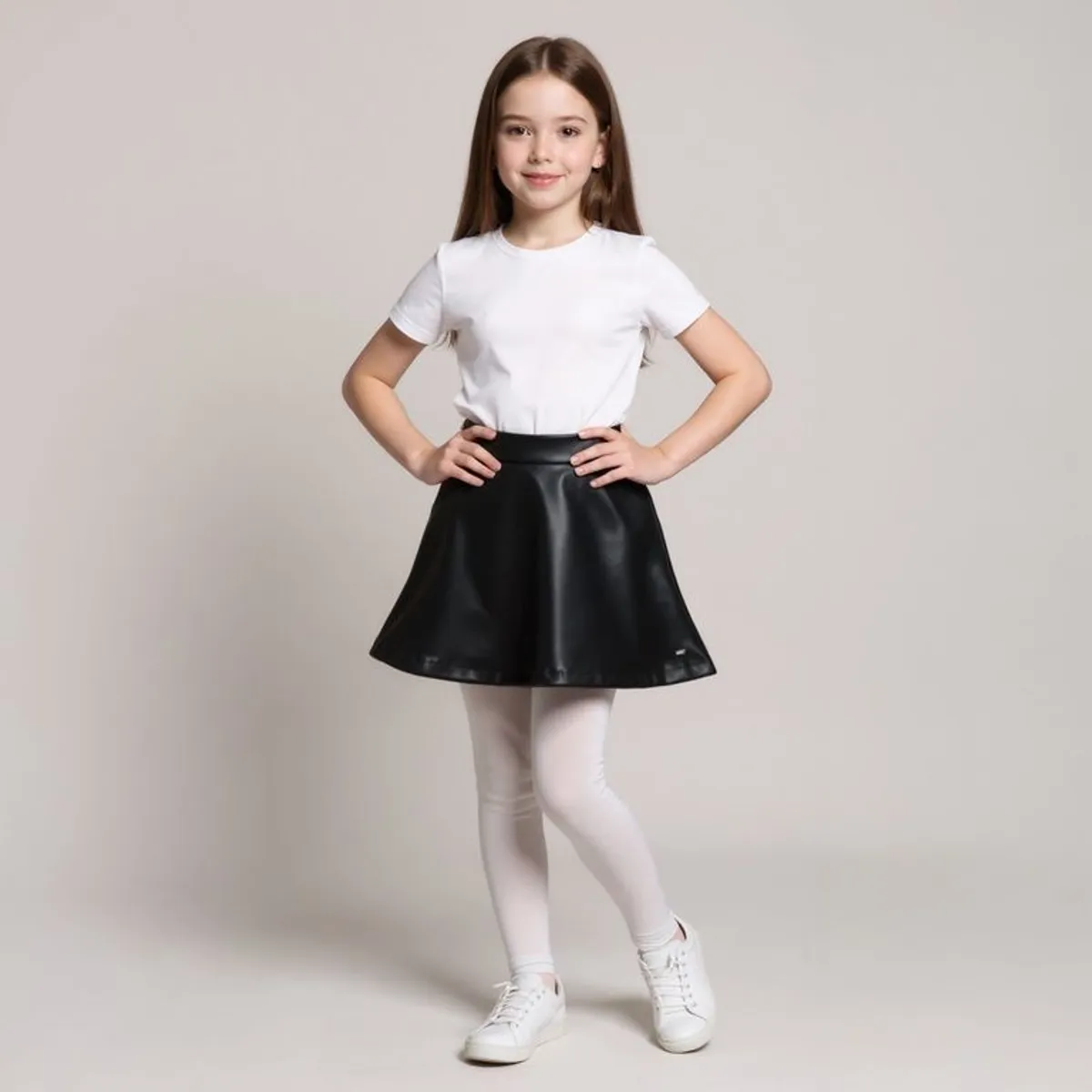 YAMP - Falda Niña  Efecto cuero Yamp