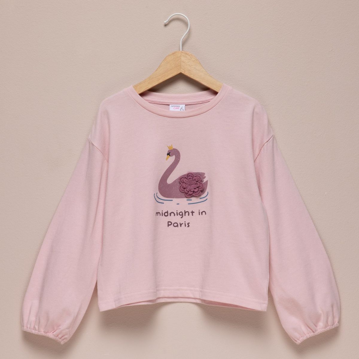 YAMP - Camiseta Niña  Bordado   Manga larga Algodón Yamp